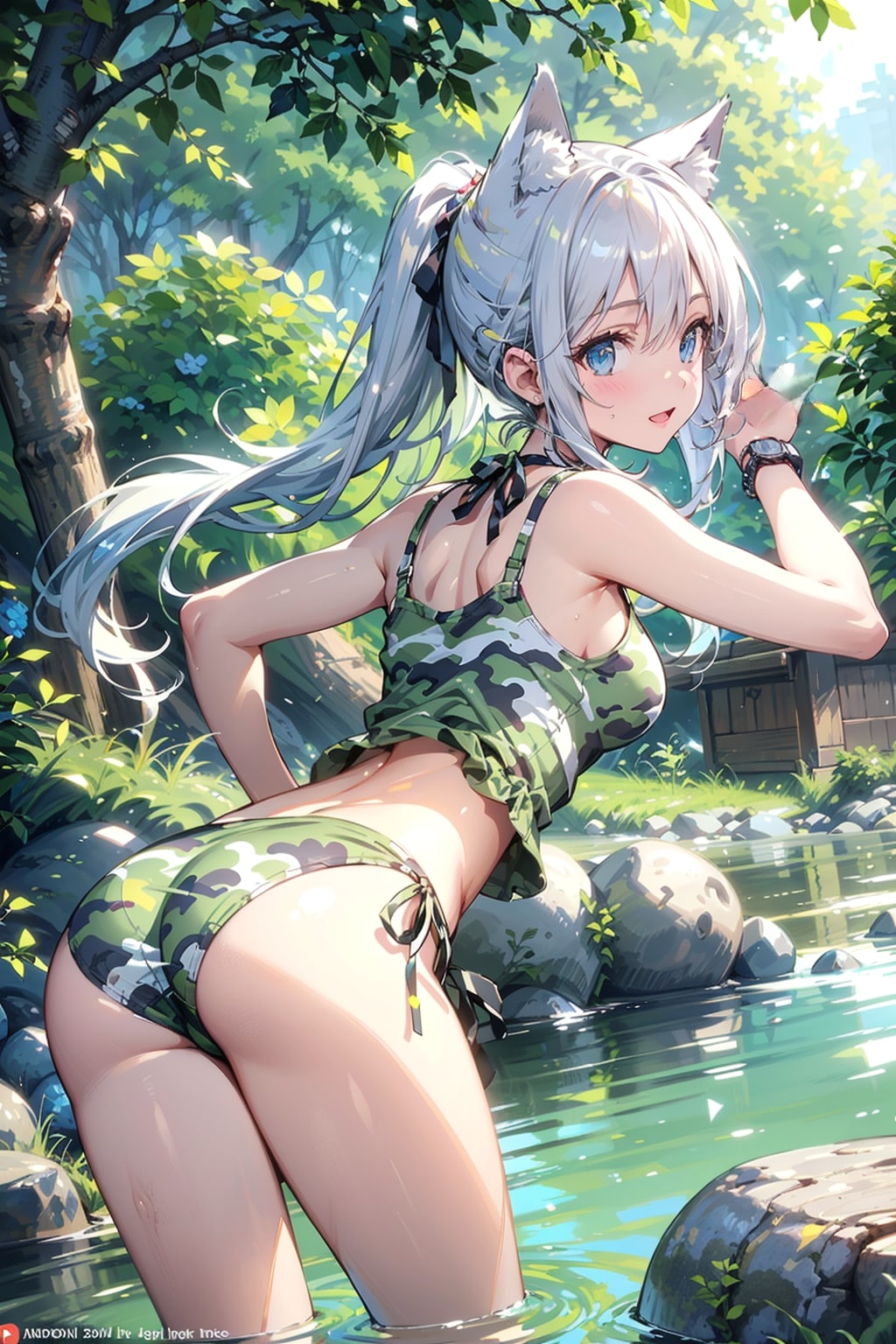 見てみろよ✨魚がいるぞ🎶🐺