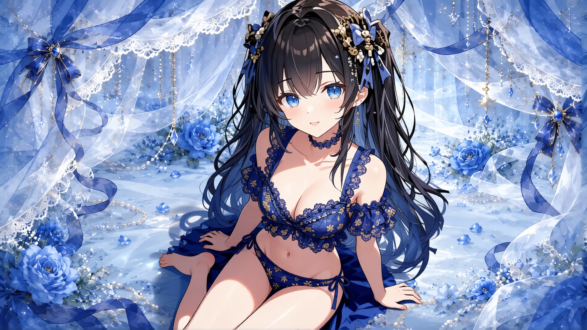 黒髪少女と水着　その9-8