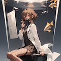 白衣と網タイツとガスマスク。 4枚目
