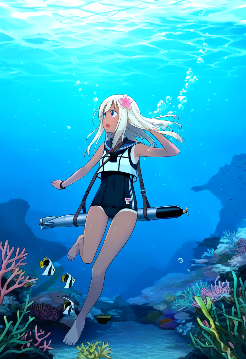 ろーちゃん　海の中 | の人気AIイラスト・グラビア