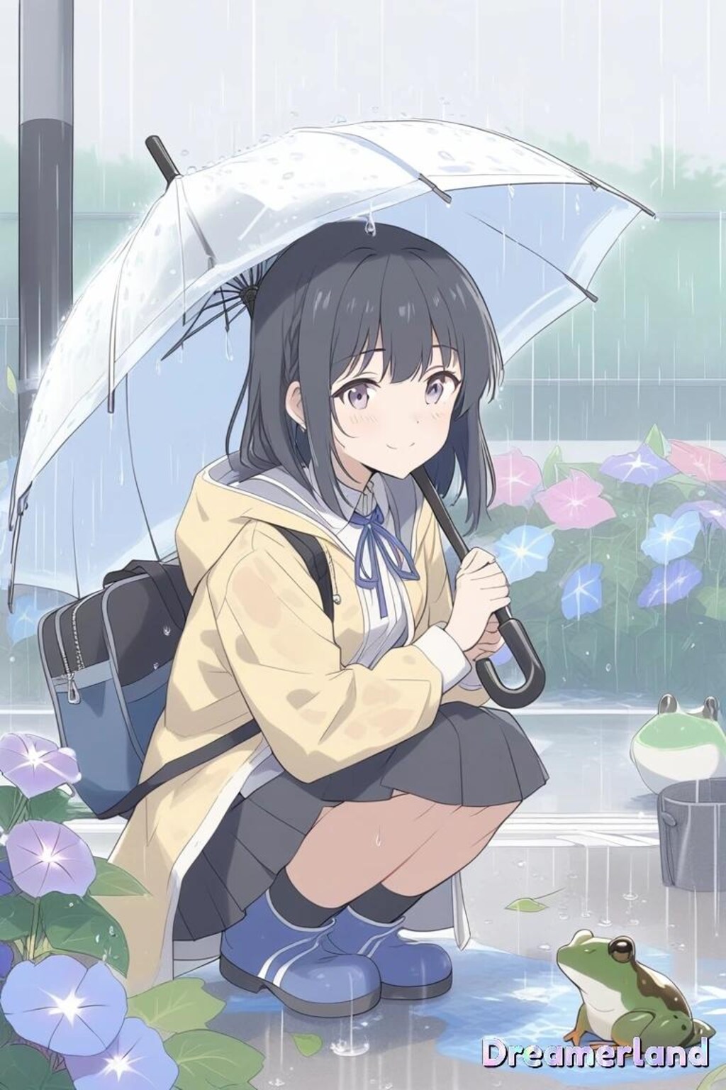 0613-01 朝顔と蛙