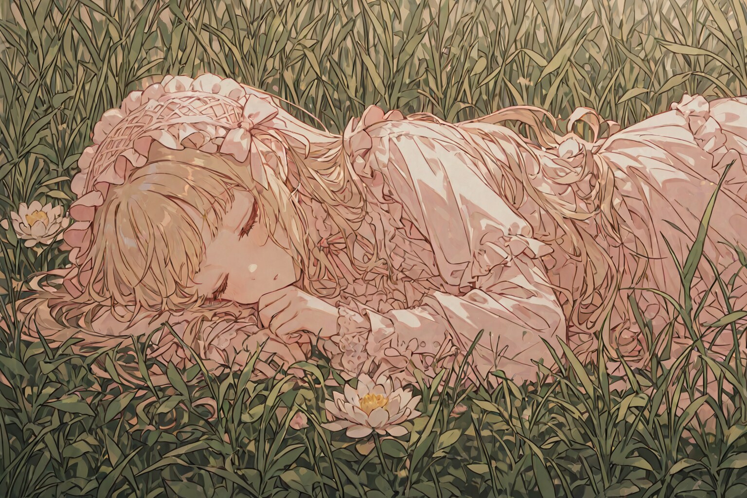睡蓮と少女BONSAI | の人気AIイラスト・グラビア