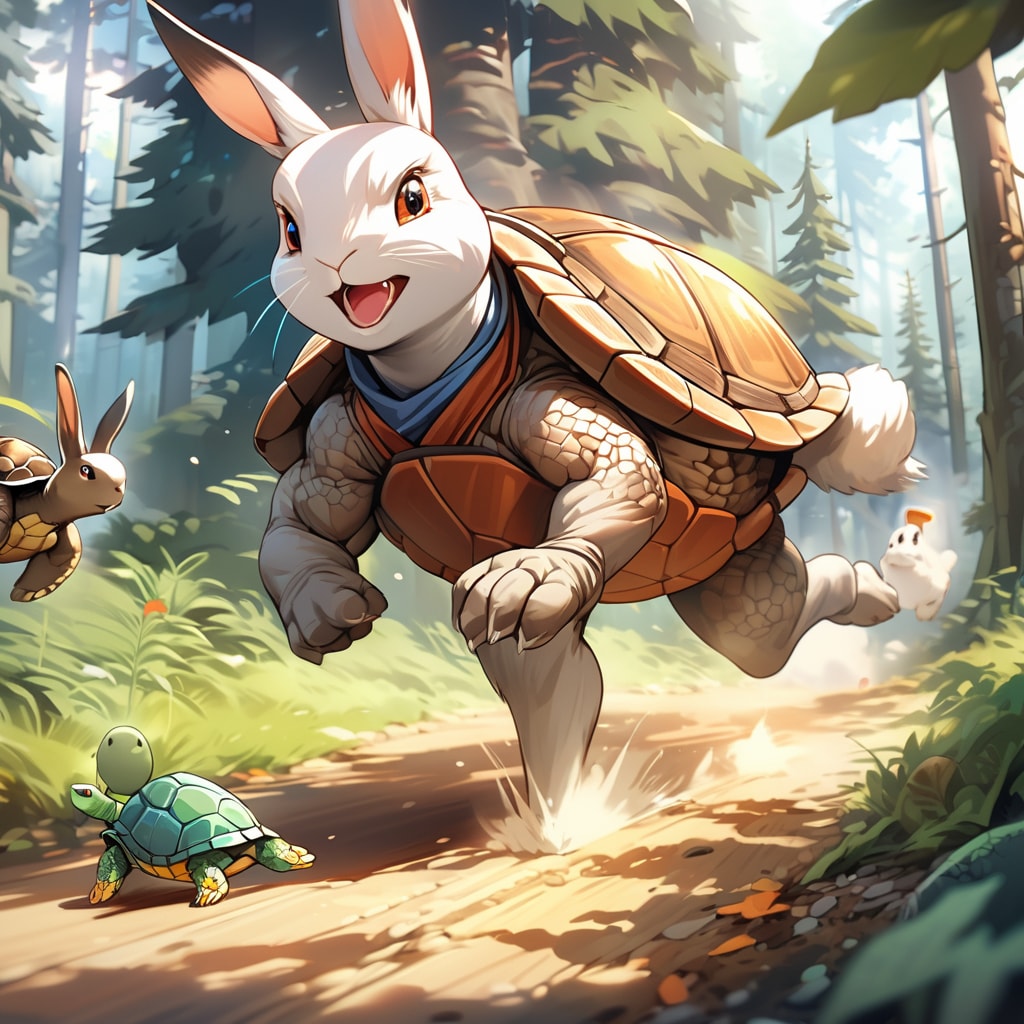 兎と亀....？....んんん？