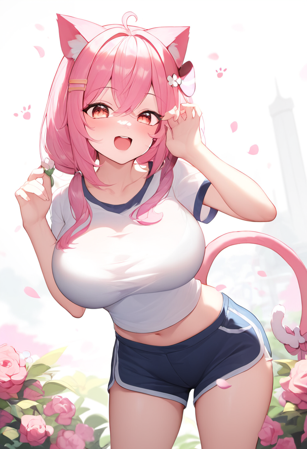 🌷👧👚🎀🐈