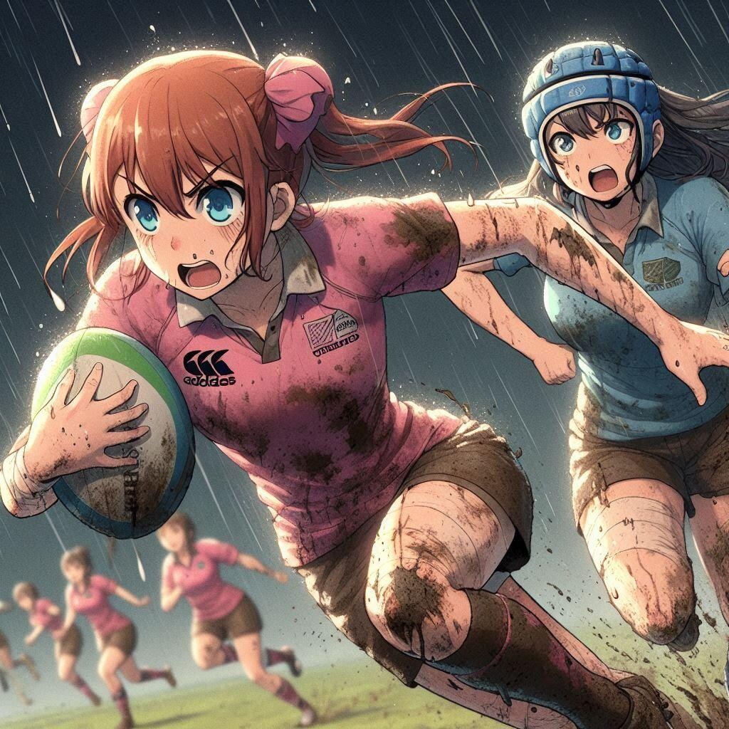 🏉泥まみれの女子ラグビー 120