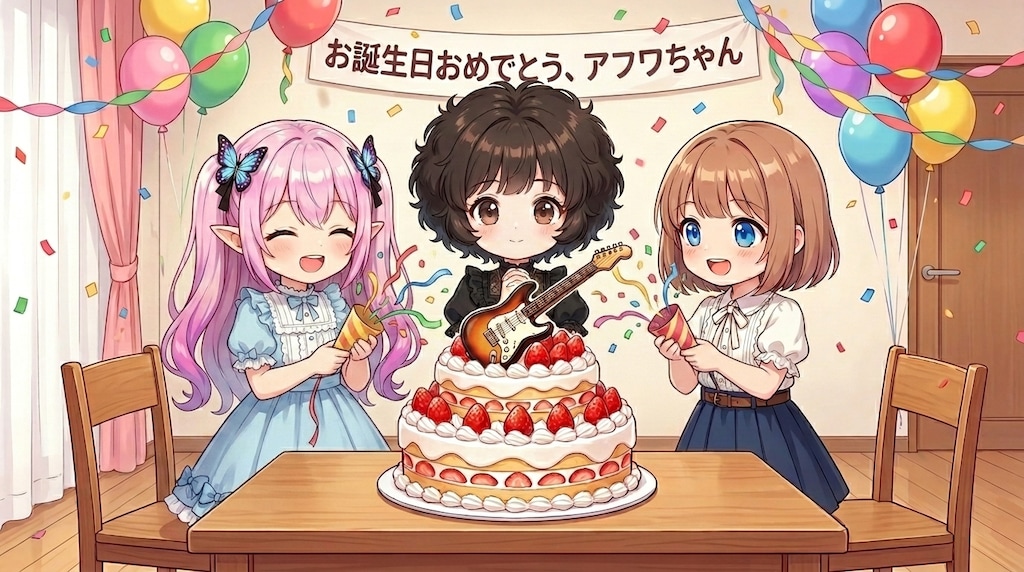 アフワちゃん、たんおめ🎉🎂🎉