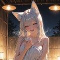 Fox girl and open-air bath 6枚目