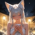 Fox girl and open-air bath 7枚目