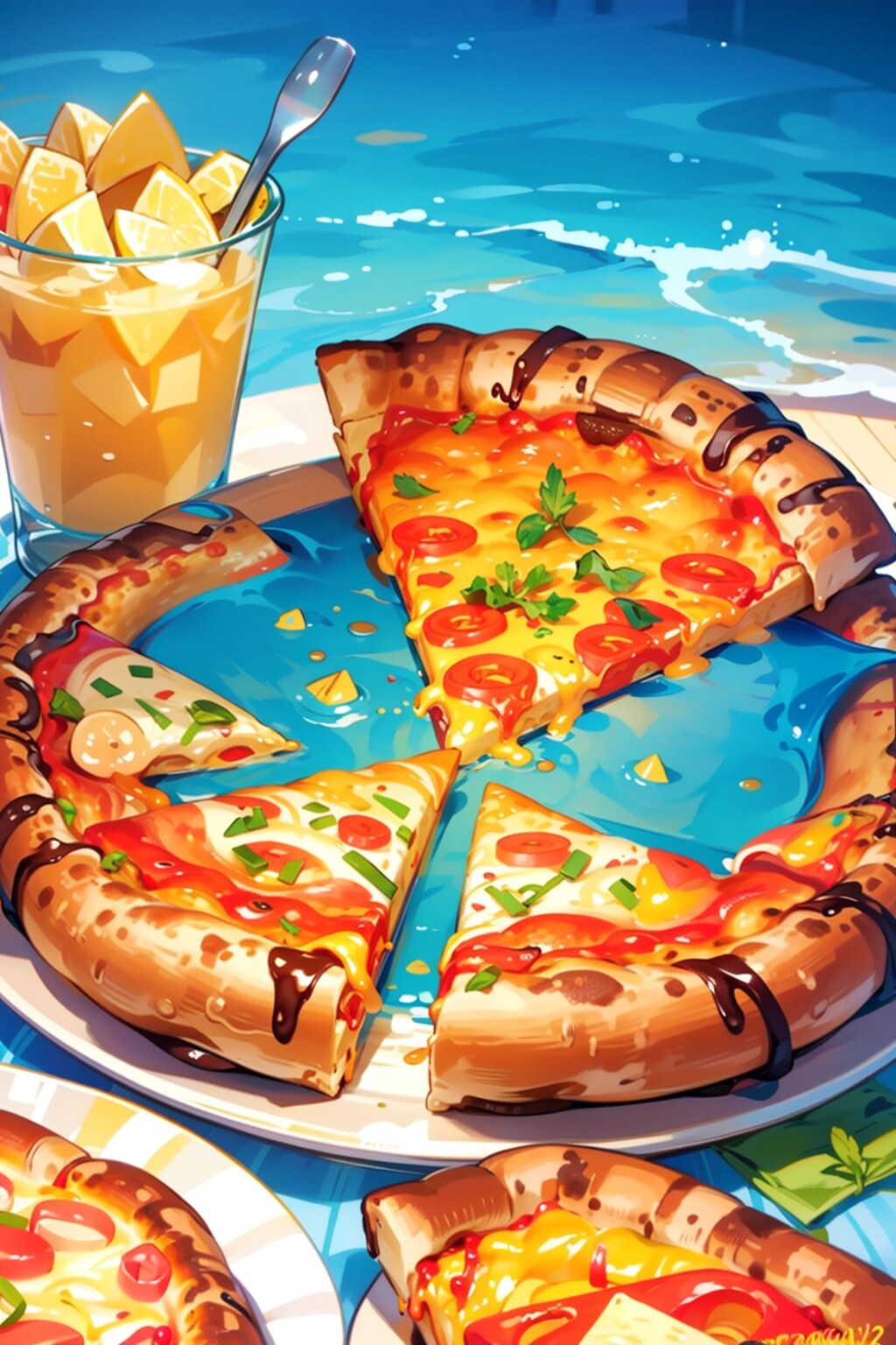 ピザもバカンス