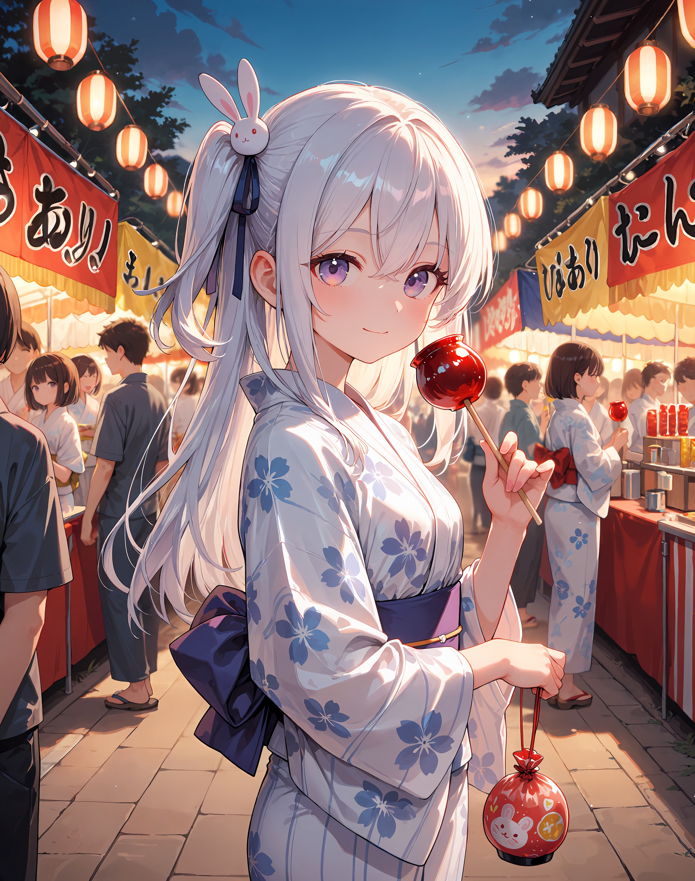 夕暮れの夏祭り