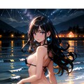 今日のトパーズちゃん　夜の海辺 4枚目