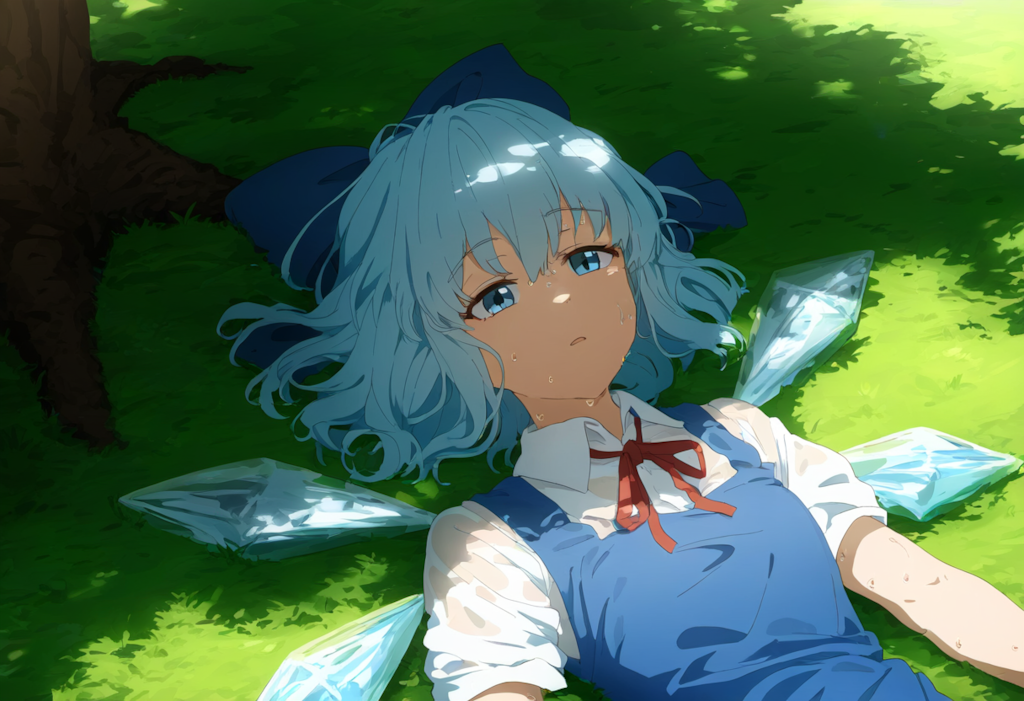 暑すぎてもうダメそうなチルノ