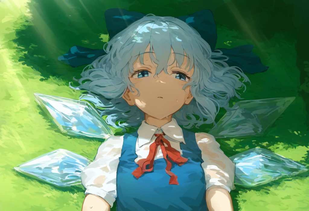 暑すぎてもうダメそうなチルノ