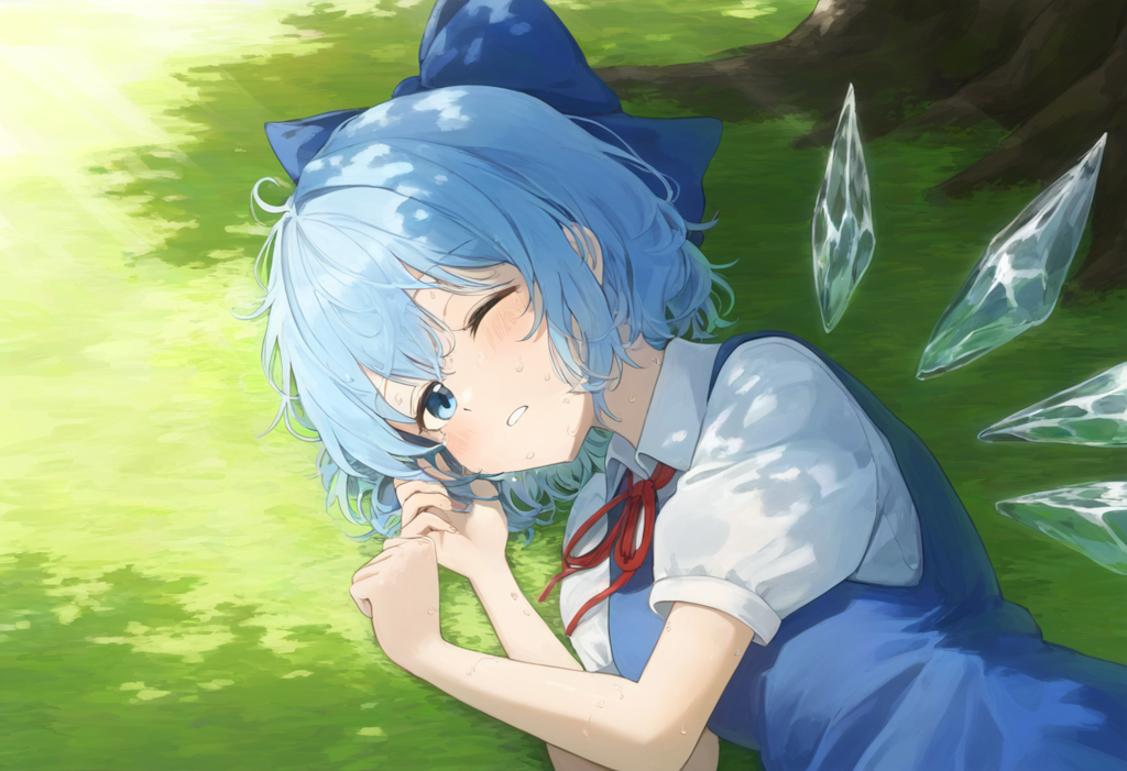 暑すぎてもうダメそうなチルノ