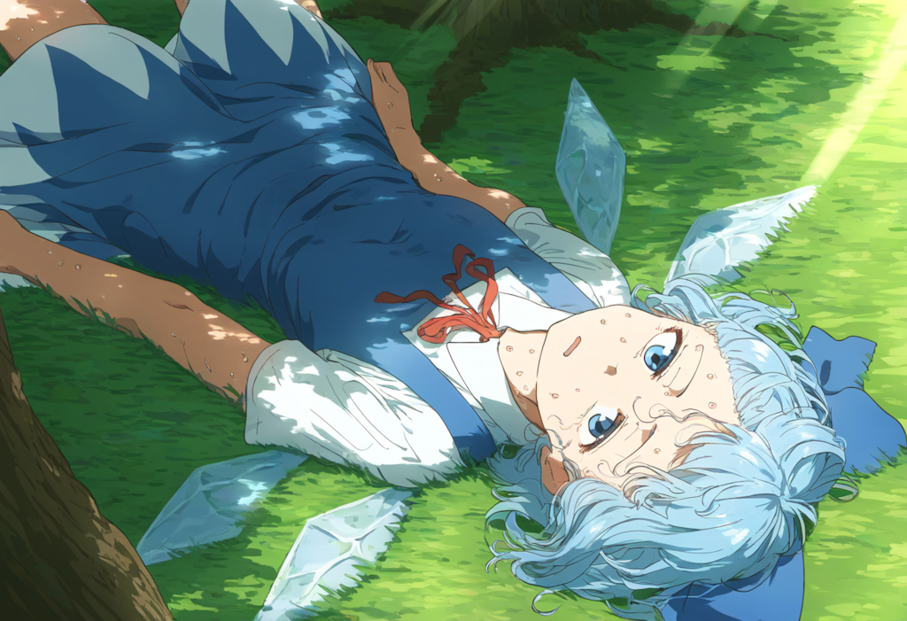 暑すぎてもうダメそうなチルノ