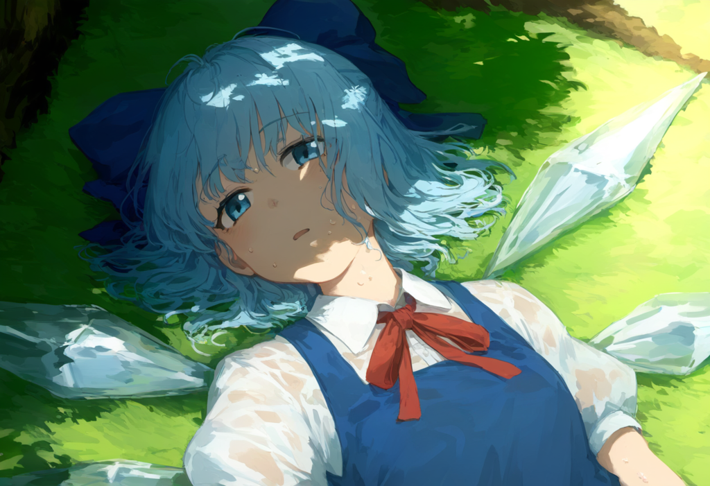 暑すぎてもうダメそうなチルノ