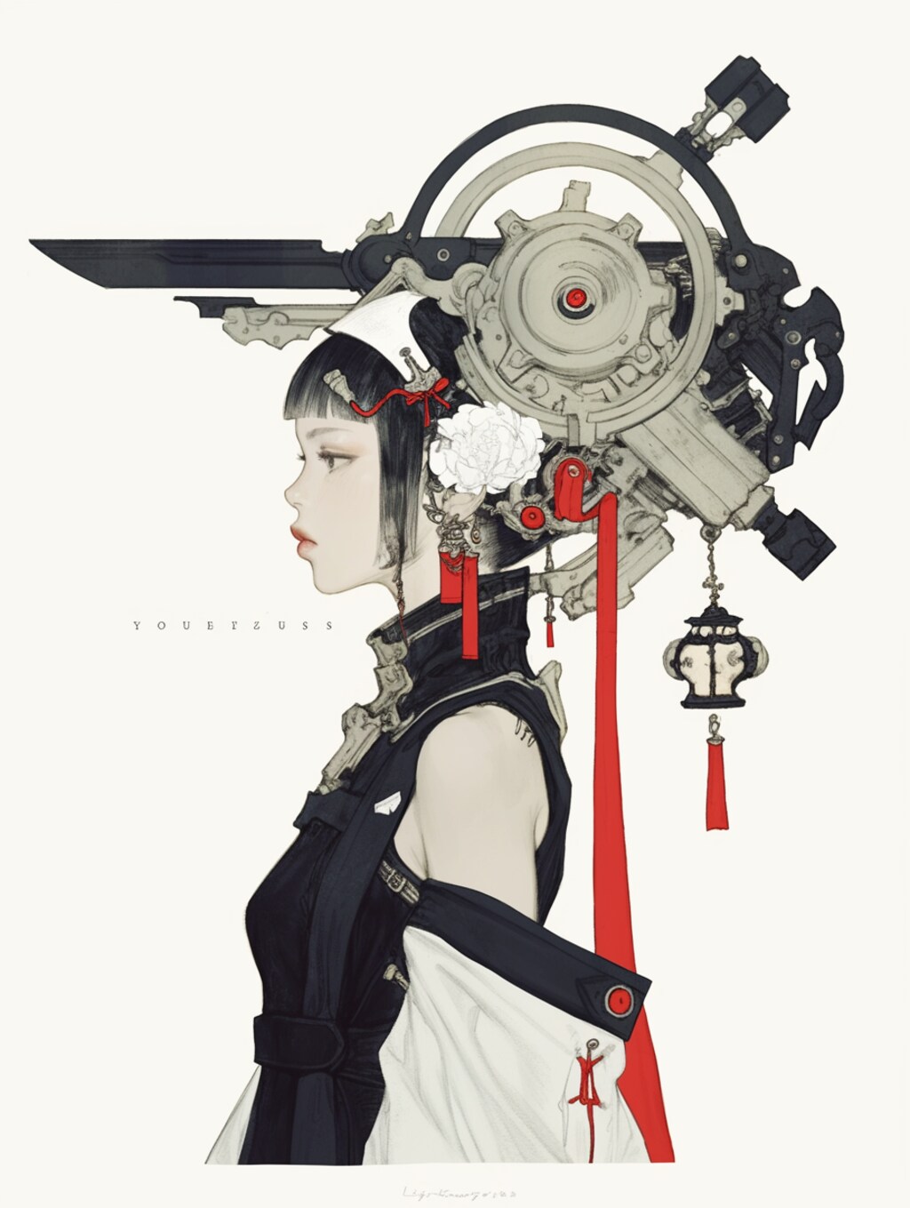 steampunk oiran style