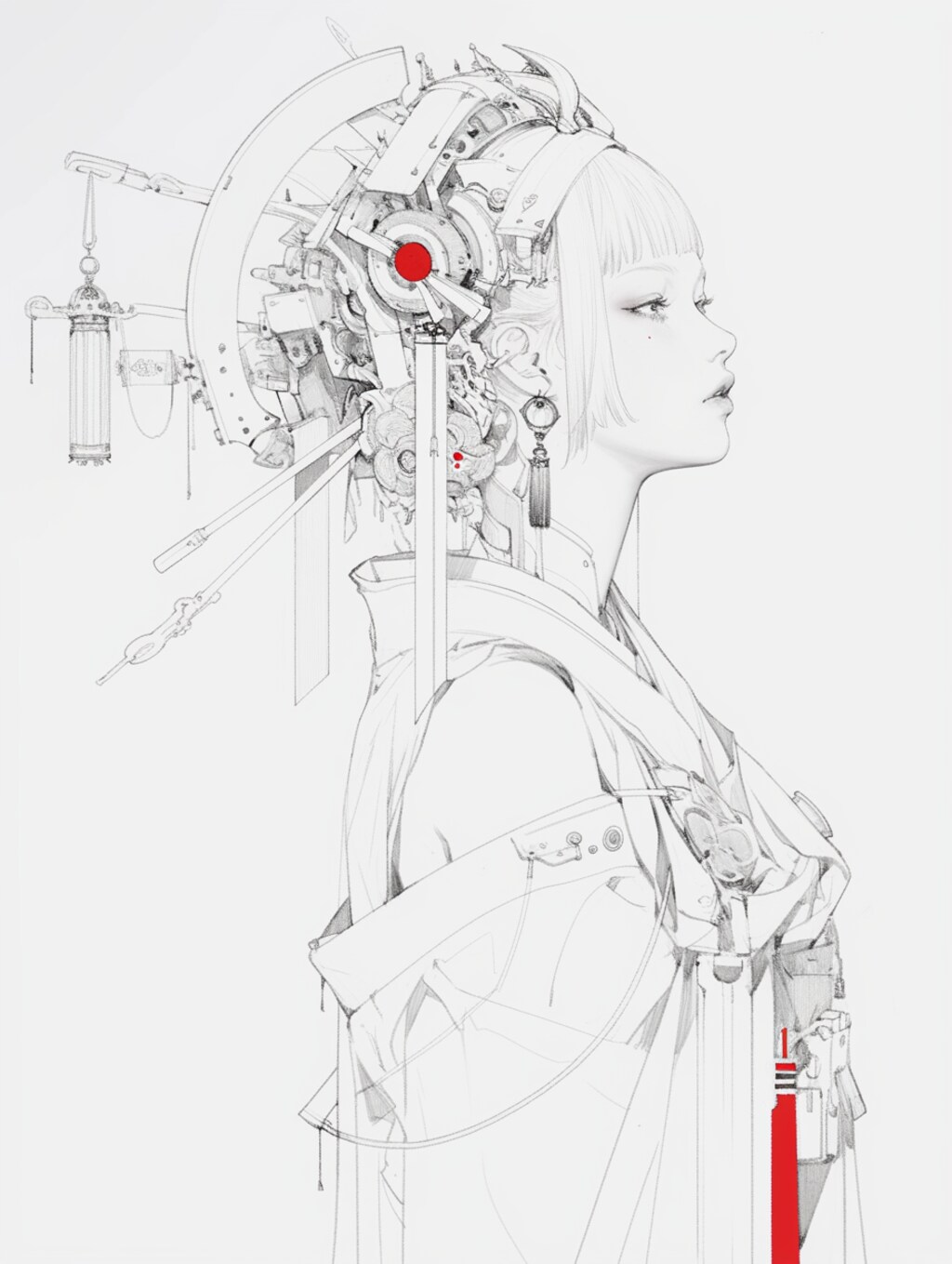 steampunk oiran style