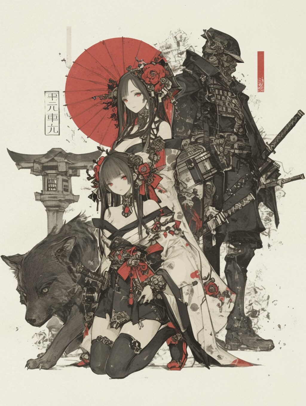 steampunk oiran style