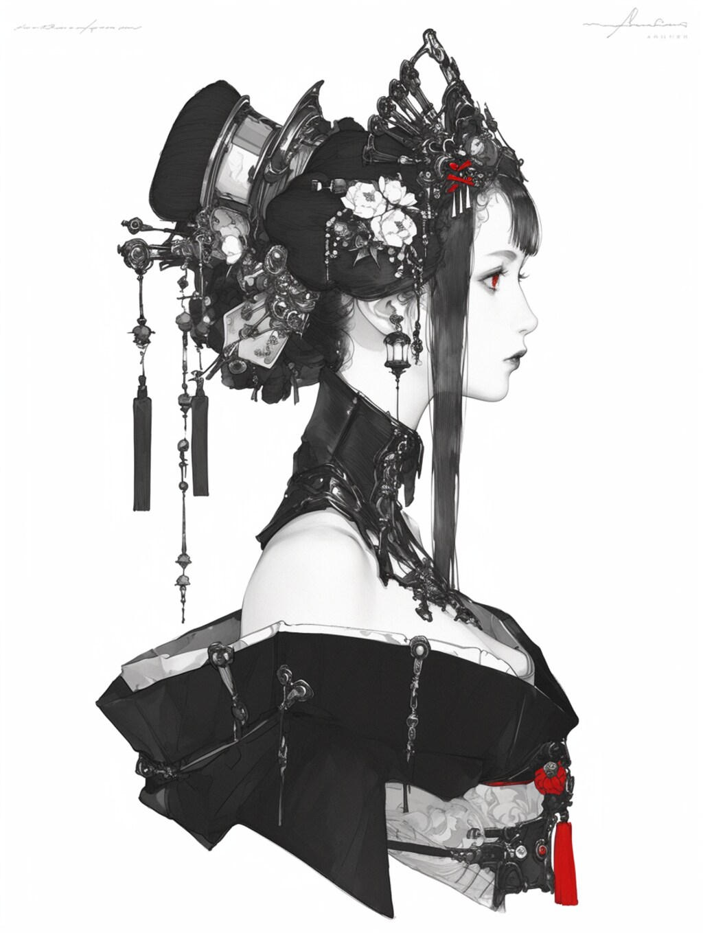 steampunk oiran style