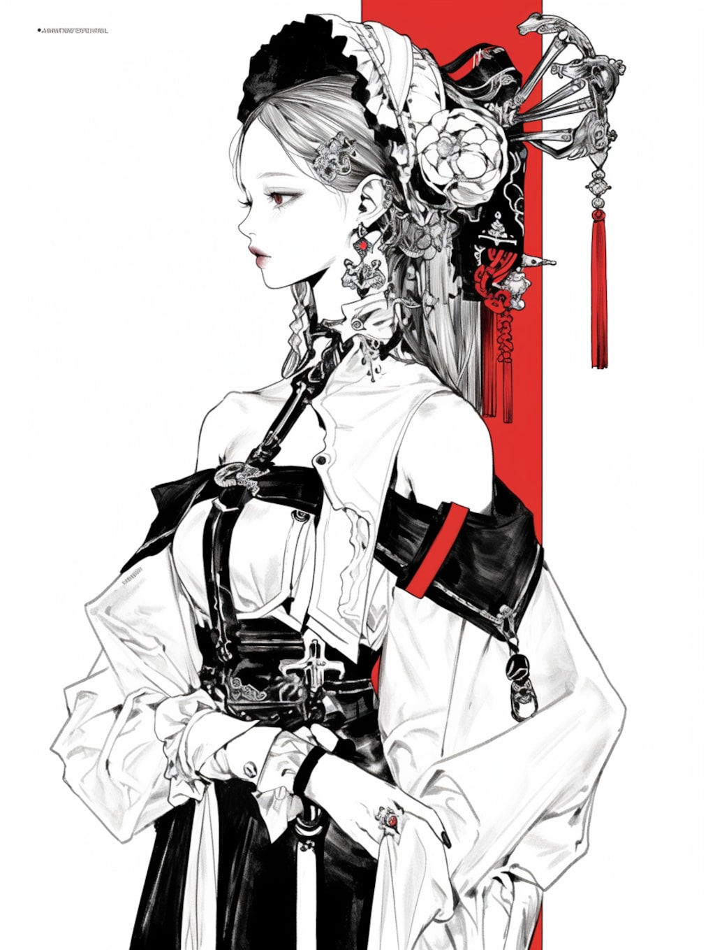 steampunk oiran style