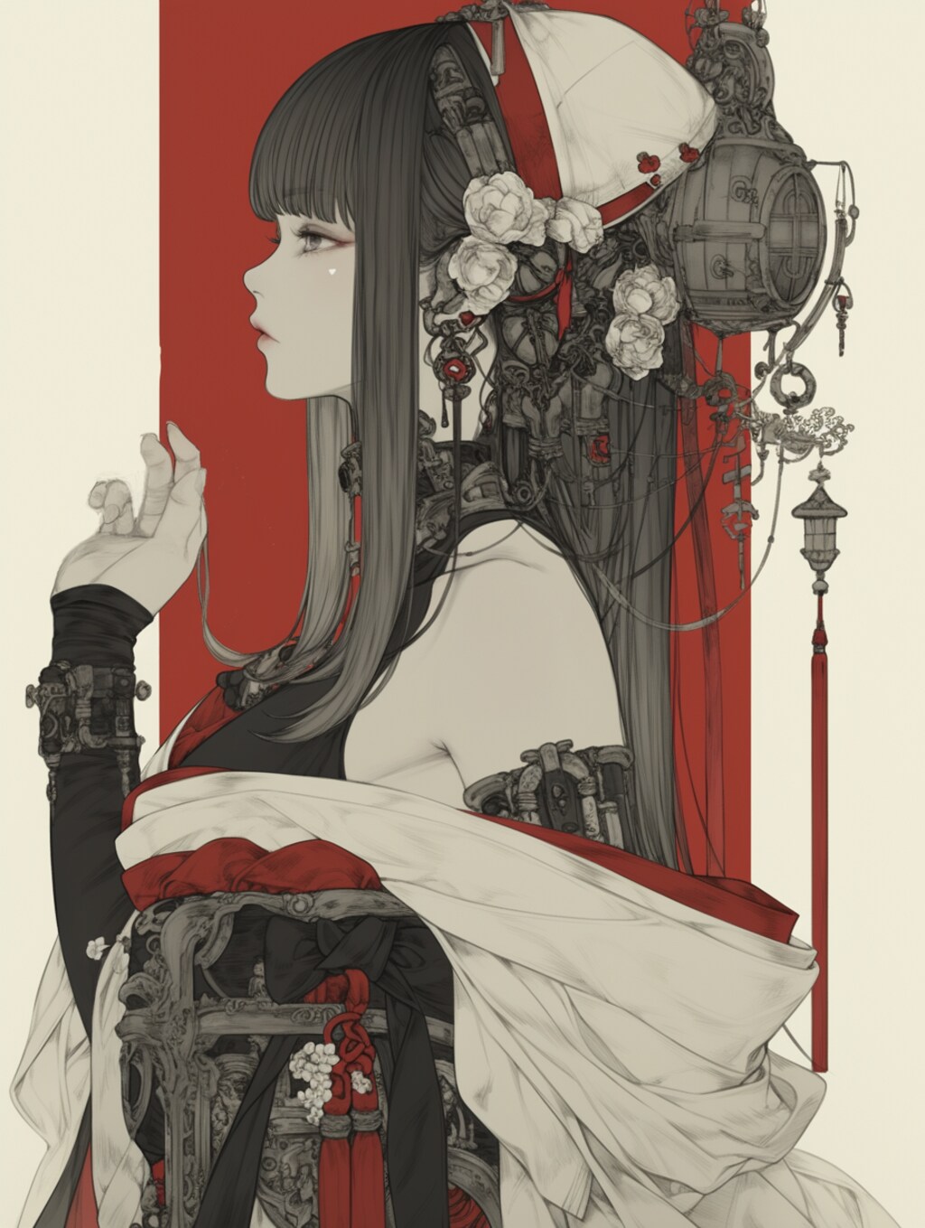 steampunk oiran style