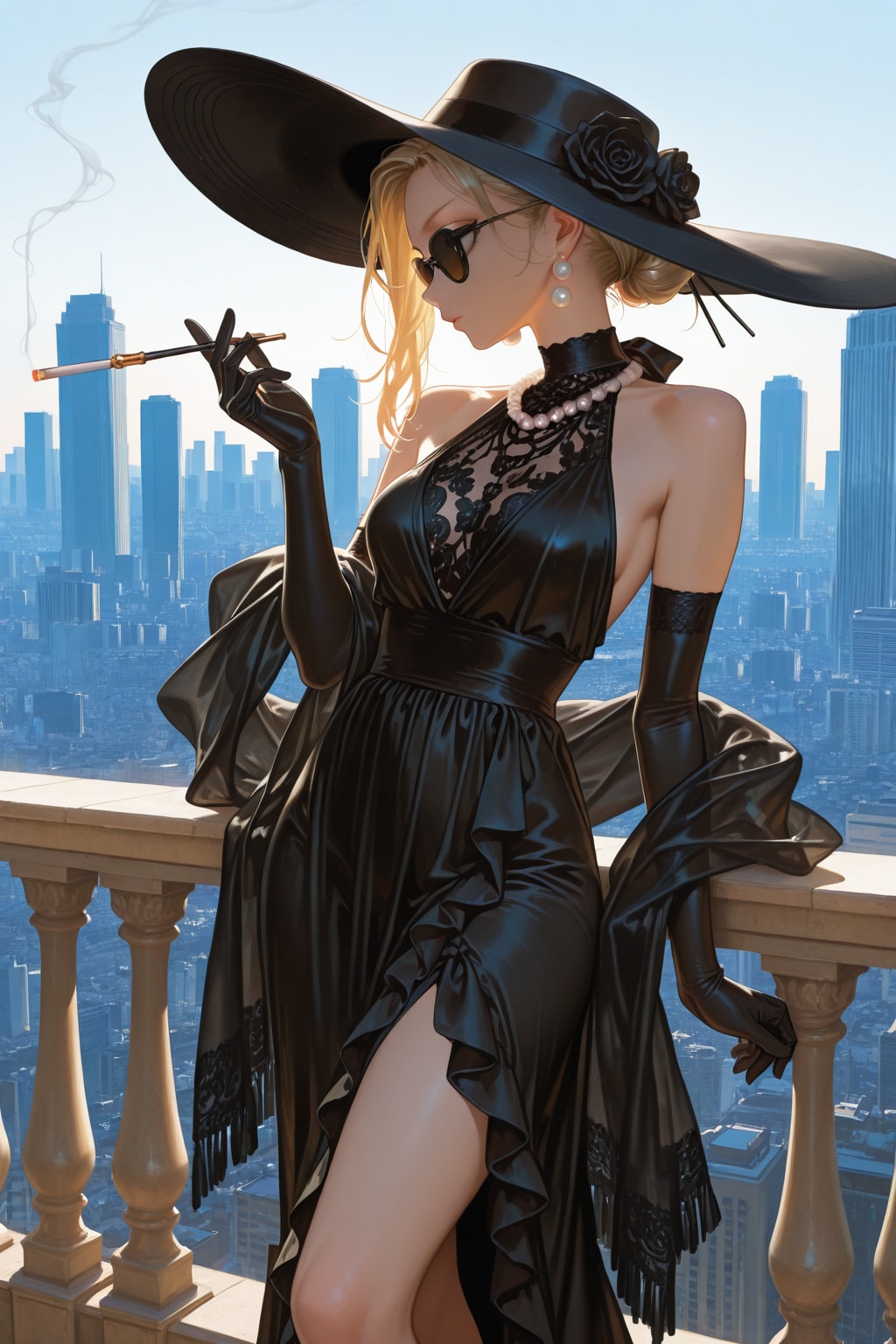 黒いドレスの女