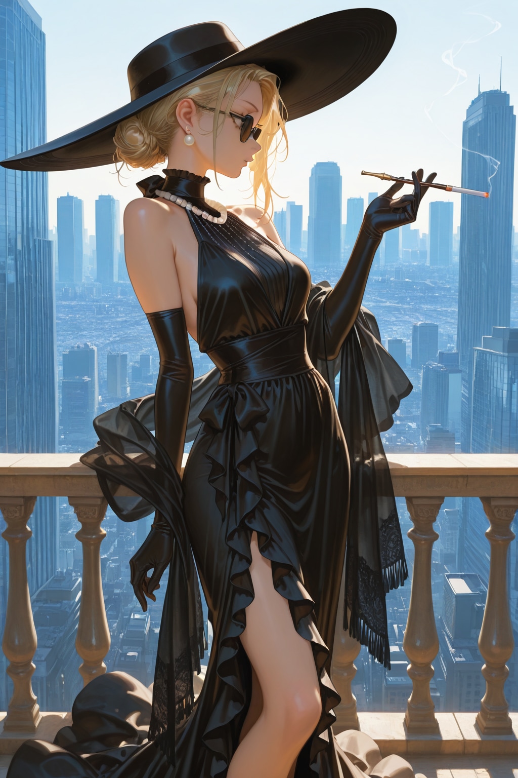 黒いドレスの女