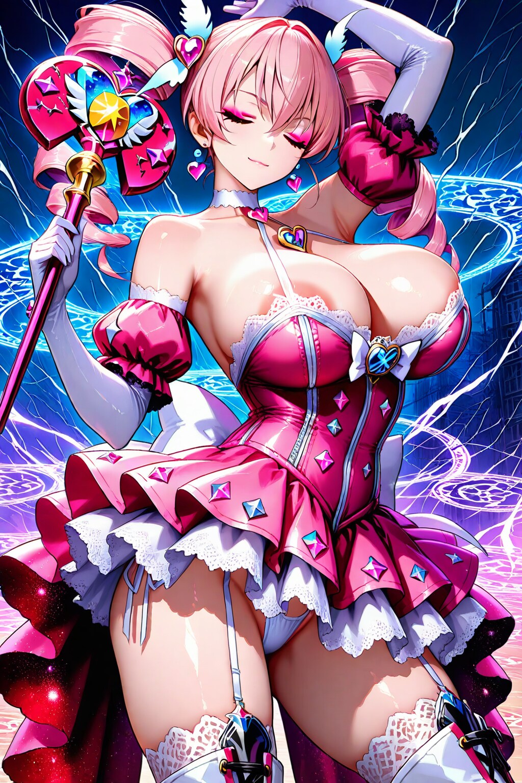暴嵐魔法「プリズム☆サンダーストーム」
