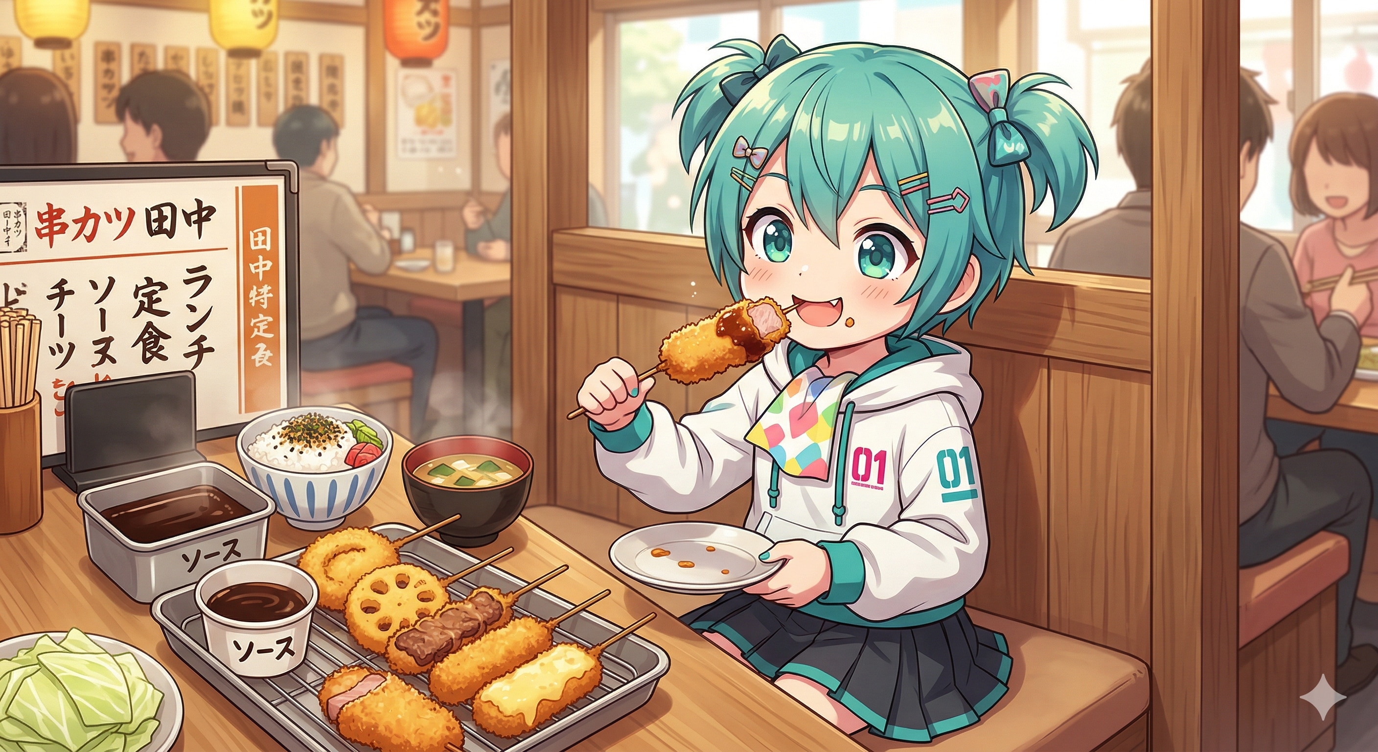 今日のお昼は串カツです | の人気AIイラスト・グラビア