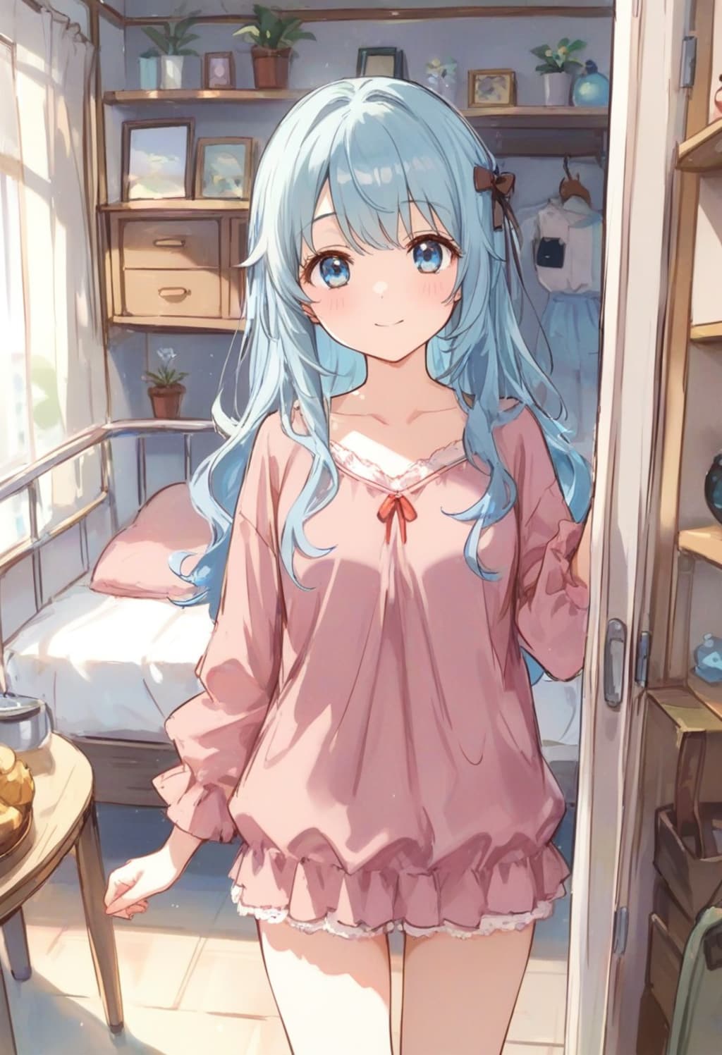 少女の部屋(水彩タッチ)(179)