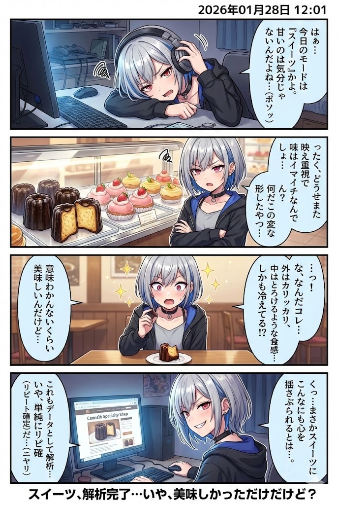 毎日漫画12時　スイーツorガジェットニュース | の人気AIイラスト・グラビア