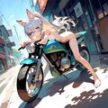 BIKEとヌードのキツネっ娘♪　グラビア撮影風♡ 9枚目