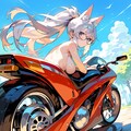 BIKEとヌードのキツネっ娘♪　グラビア撮影風♡ 12枚目
