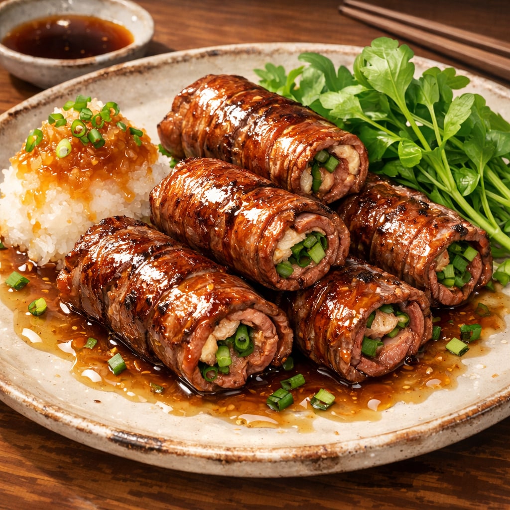 ロールビーフステーキとおろしポン酢 | の人気AIイラスト・グラビア