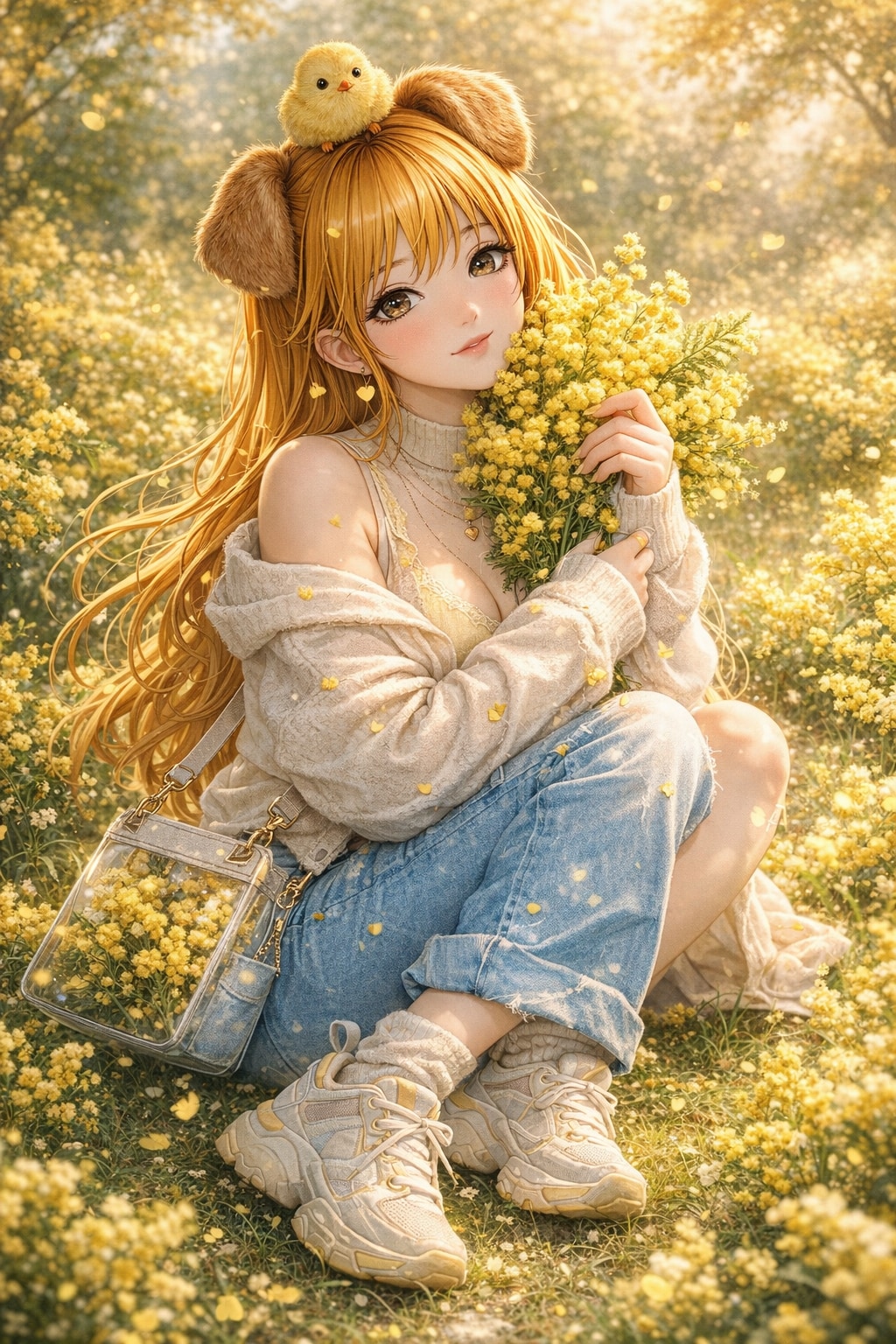 堕ち姫は、春のトレンドを無防備にまとう。