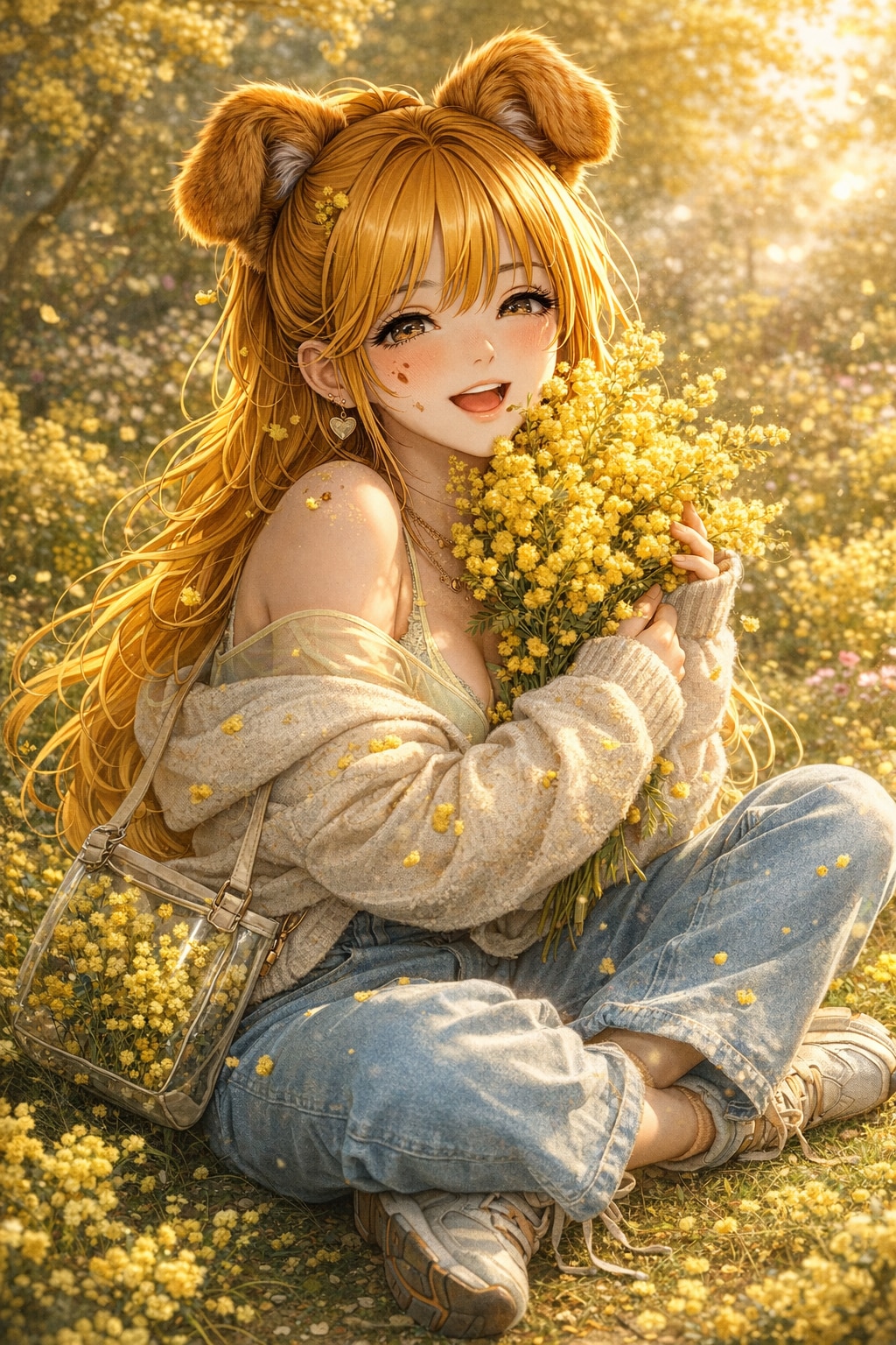 堕ち姫は、春のトレンドを無防備にまとう。