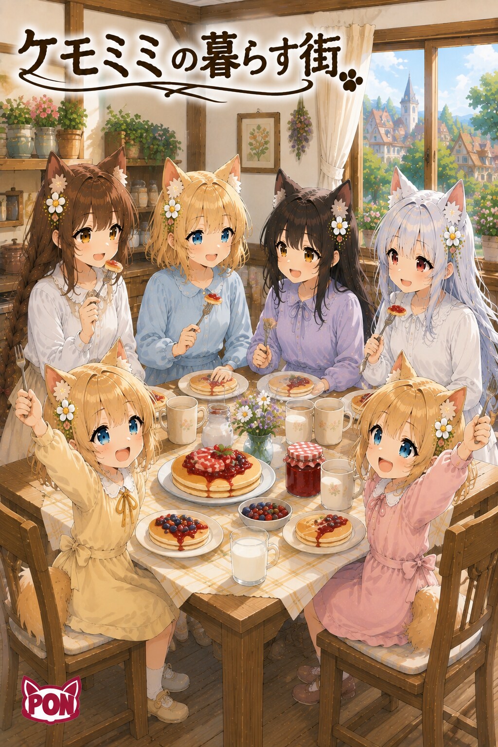 ケモミミの暮らす街 | の人気AIイラスト・グラビア