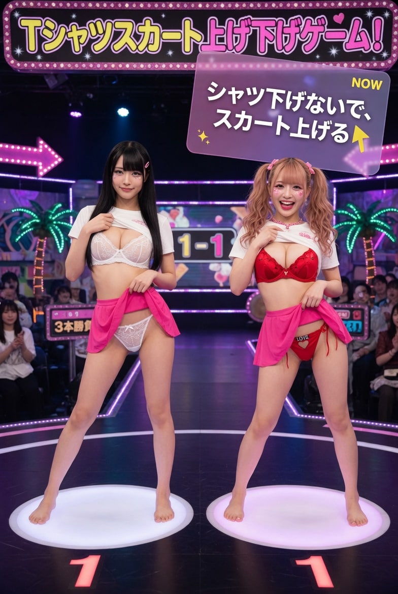 シャツスカート上げ下げゲーム！