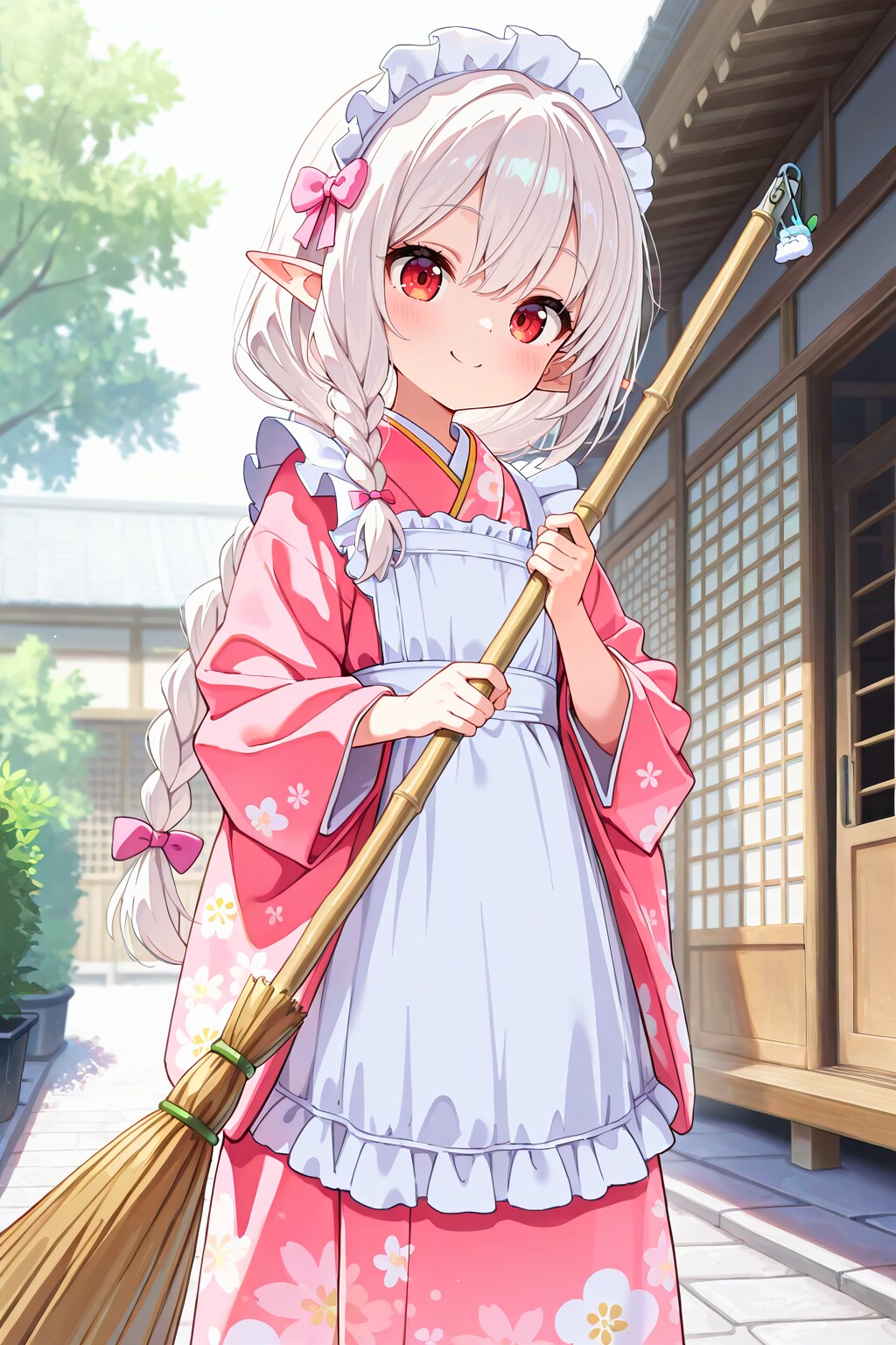 和装エルフメイドさん