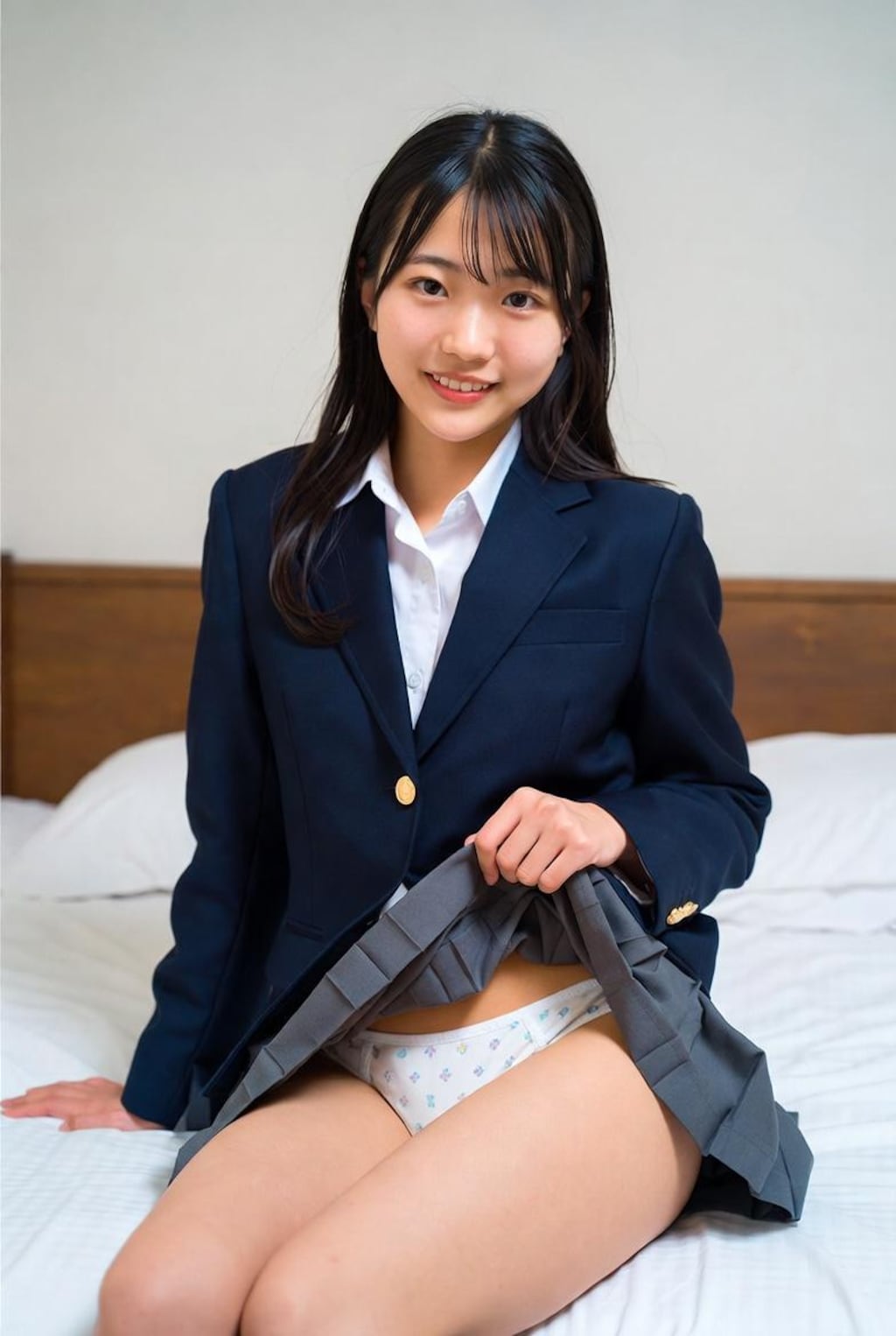 制服パンツとおしり