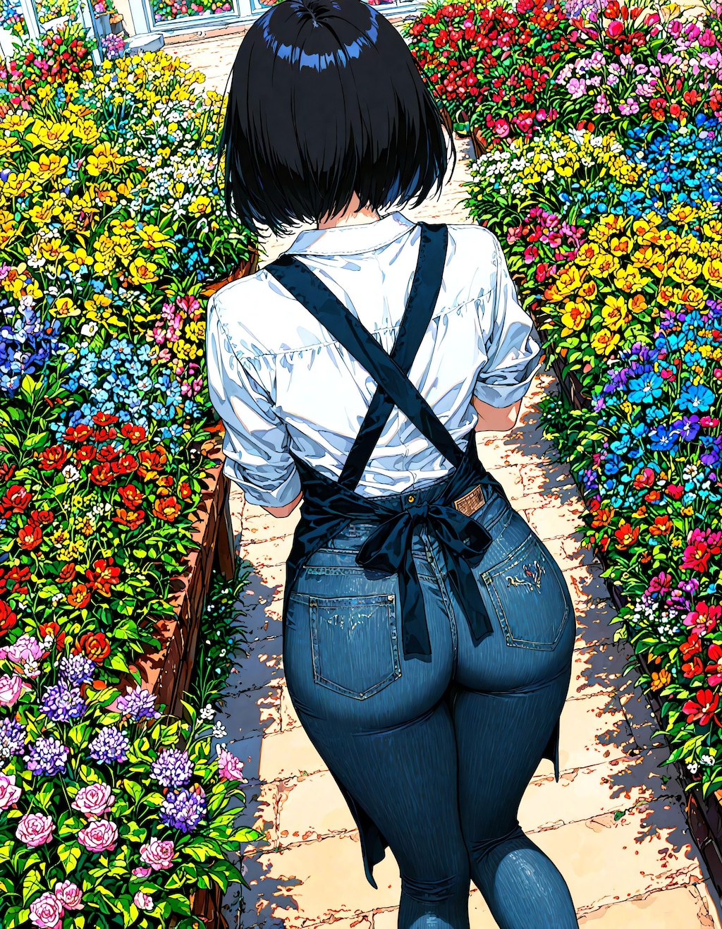 エプロンとデニム