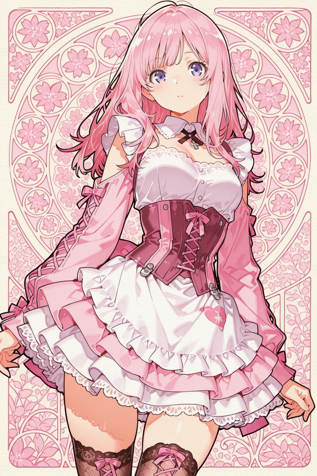 ピンクメイド | の人気AIイラスト・グラビア