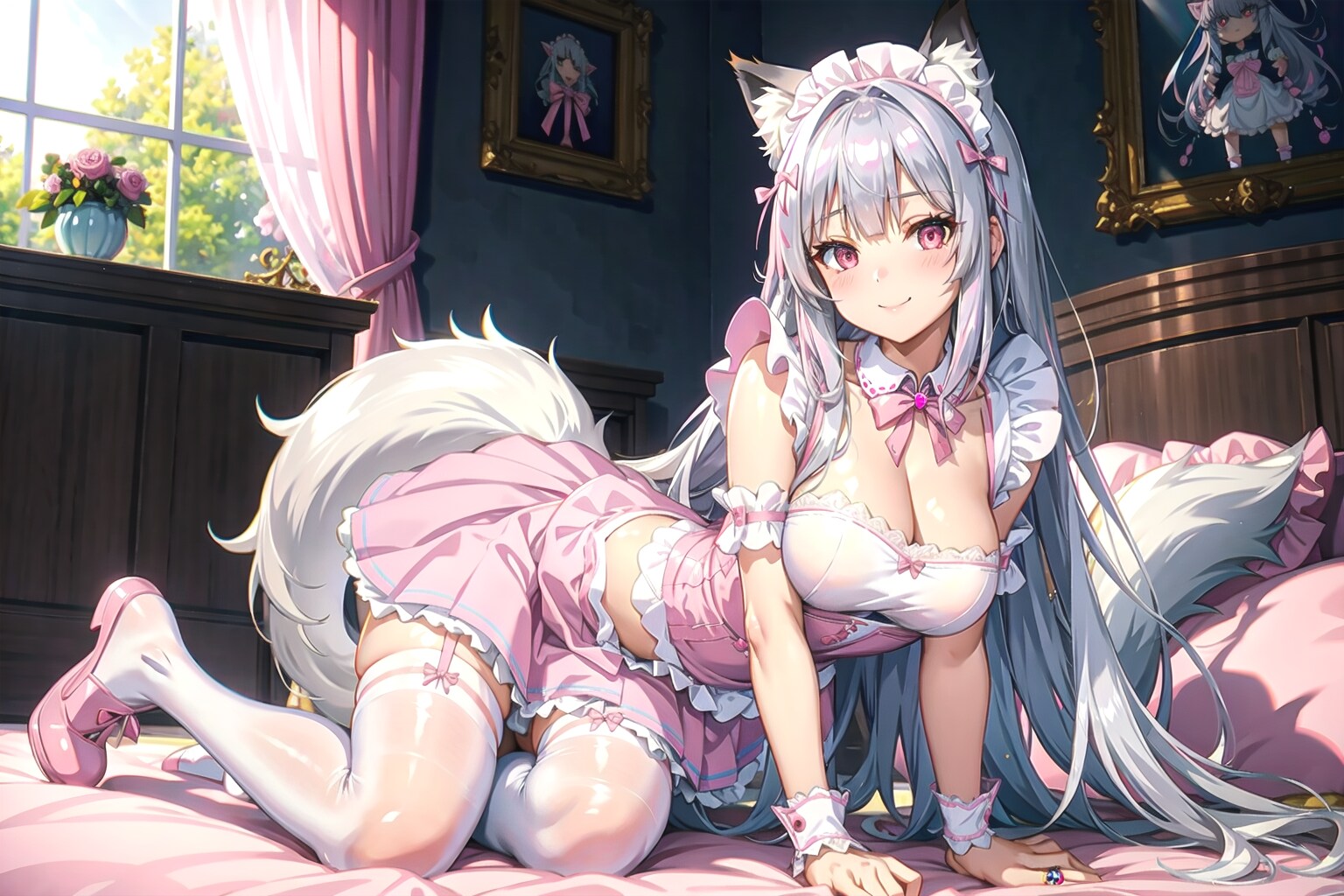 ピンクのメイドさん