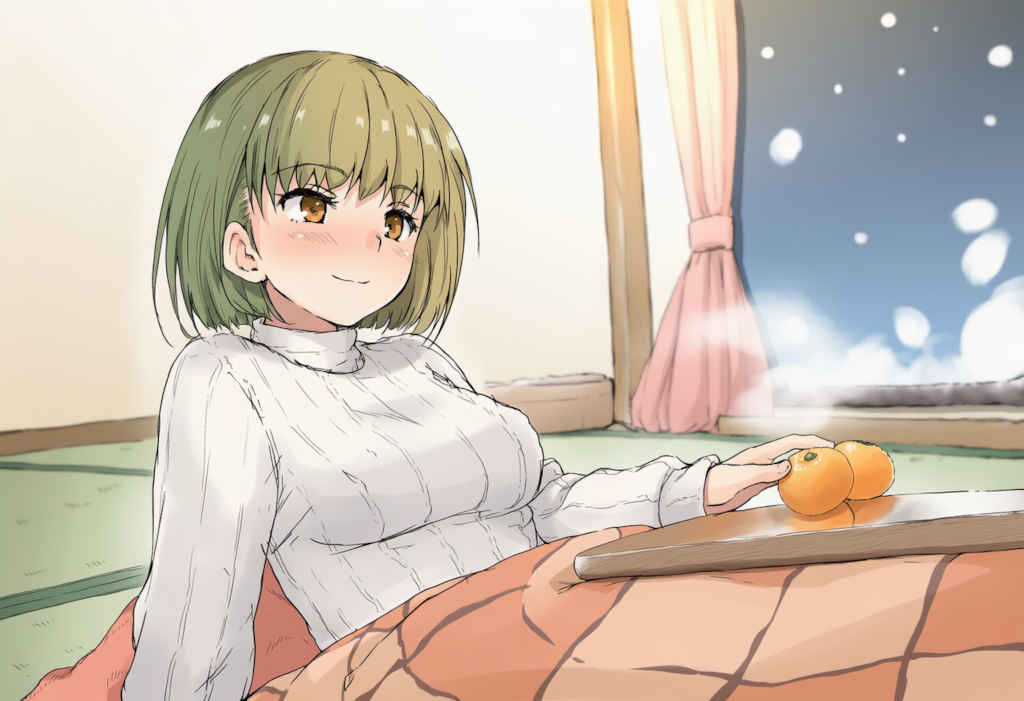 こたつにみかん