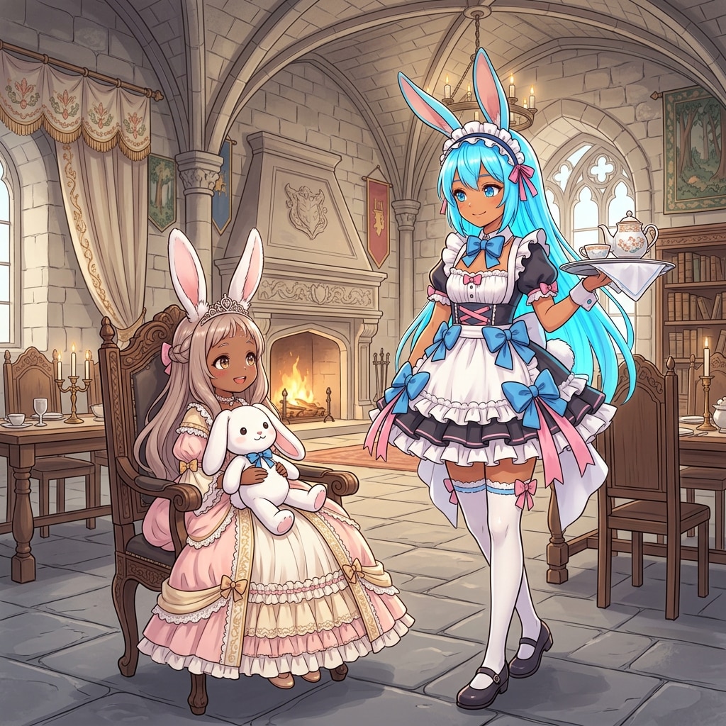 two rabbit princesses