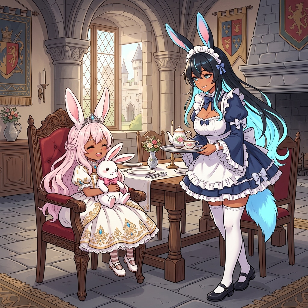 two rabbit princesses