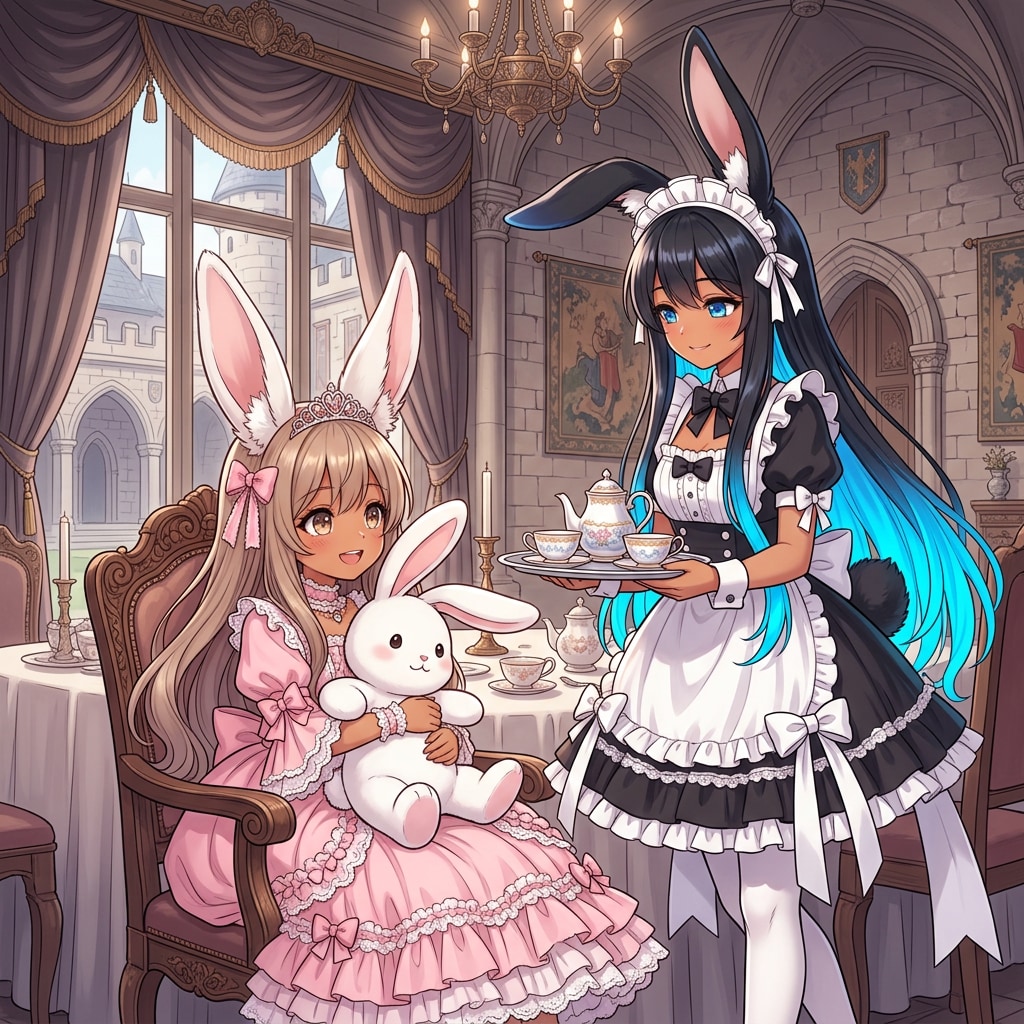 two rabbit princesses