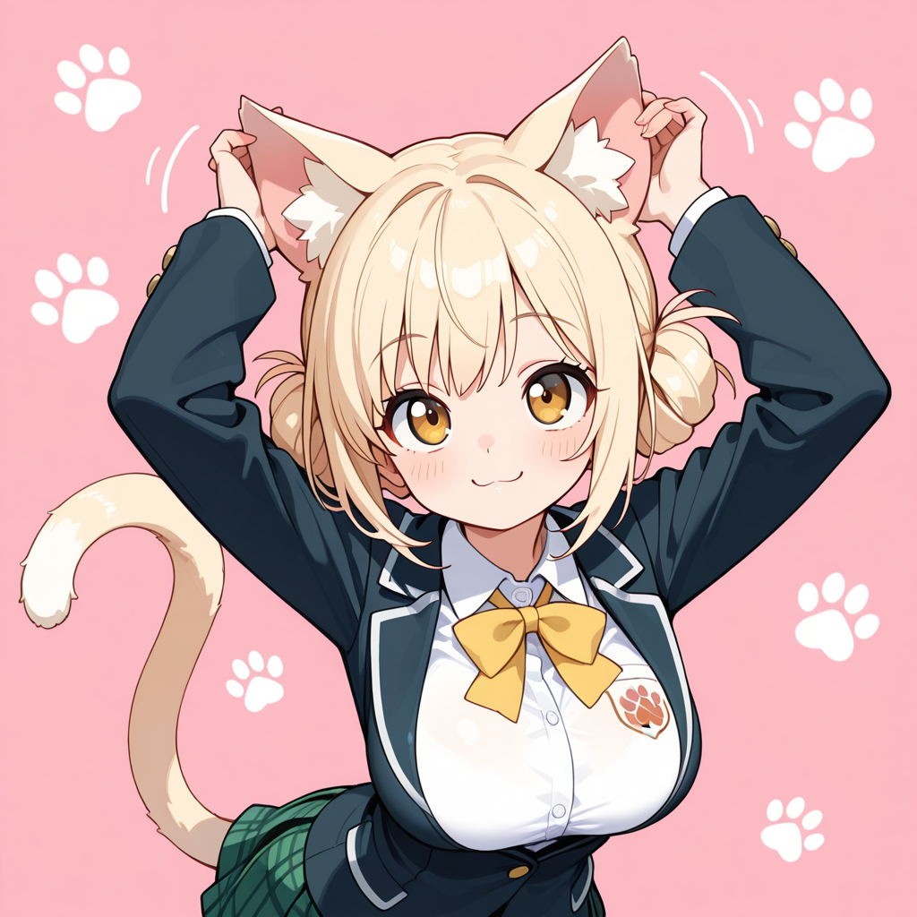 猫ちゃんになっちゃった弓倉万里奈ちゃん