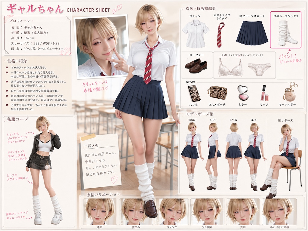 ギャルちゃんのキャラクターシート